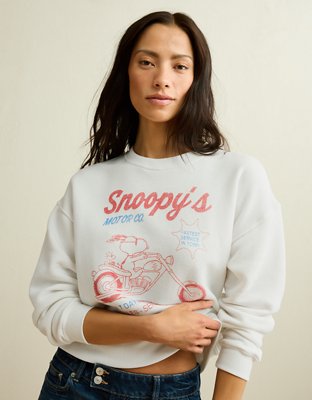 AE Snoopy Graphic Crew Neck Sweatshirt
