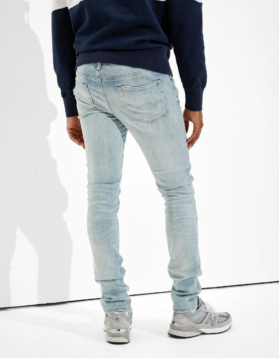 AE AirFlex+ Temp Tech Patched Stacked Skinny Jean