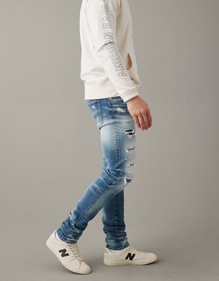 Мужские джинсы American Eagle AE AirFlex 360 Patched Stacked Jean — фото 4