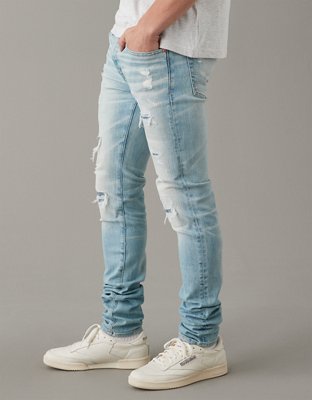 Мужские джинсы American Eagle AE AirFlex+ Temp Tech Patched Stacked Jean — фото 4