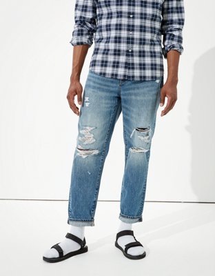 cropped loose fit jeans
