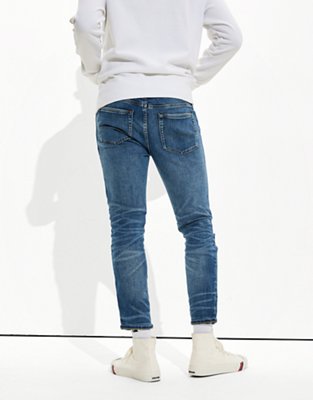 Мужские джинсы American Eagle AE AirFlex+ Ripped Skinny Cropped Jean — фото 2