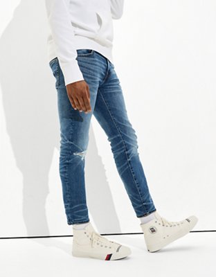 Cropped denim hot sale jeans mens