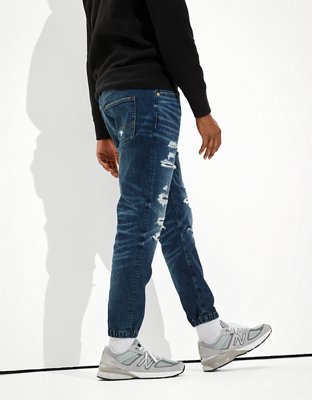 Мужские джинсы American Eagle AE AirFlex+ Patched Denim Jogger — фото 5