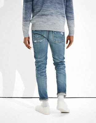 Мужские джинсы American Eagle AE AirFlex+ Patched Skinny Cropped Jean — фото 2