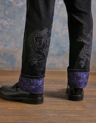 Мужские джинсы American Eagle AE x Golgo Day of the Dead Printed Loose Jean — фото 4