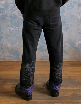 Мужские джинсы American Eagle AE x Golgo Day of the Dead Printed Loose Jean — фото 2