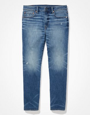 AE AirFlex+ Athletic Straight Jeans gastados