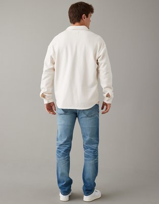 Мужские джинсы American Eagle AE AirFlex+ Distressed Athletic Straight Jean — фото 2