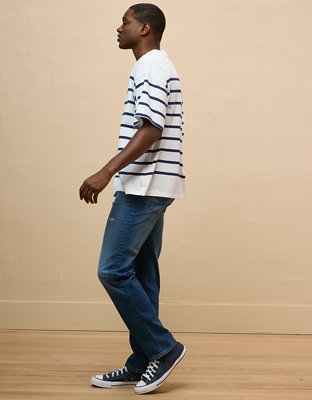 Мужские джинсы American Eagle AE AirFlex+ Ripped Athletic Straight Jean — фото 4
