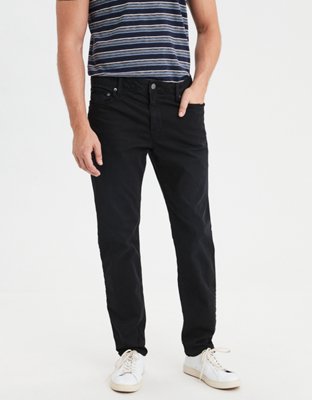 distressed striped jeans