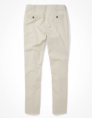 Pantalon kaki ajusté et usé Flex AE