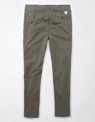Pantalon kaki ajusté et usé Flex AE