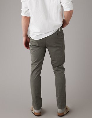 Pantalon kaki ajusté et usé Flex AE