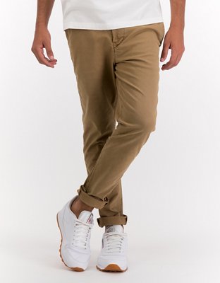 AE Flex Relaxed Straight Lived-In Khaki Pant