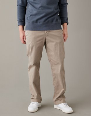 AE Flex Relaxed Straight Lived-In Khaki Pant