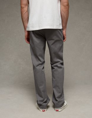 Мужские брюки American Eagle AE Flex Original Bootcut Lived-In Khaki, цвет: Серый — фото 2