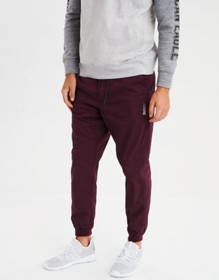 american eagle black jogger pants