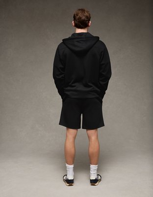 Мужские шорты American Eagle AE 24/7 Sweat Short, цвет: Насыщенный чёрный — фото 2