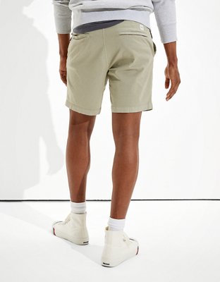 AE 8" Tech Twill Move-Free Khaki Short