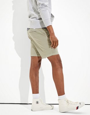 AE 8" Tech Twill Move-Free Khaki Short