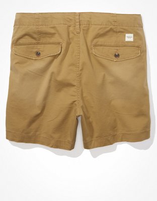 Мужские брюки American Eagle AE Flex 5.5" Lived-In Khaki Short — фото 4