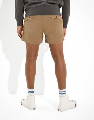 Мужские брюки American Eagle AE Flex 5.5" Lived-In Khaki Short — фото 2