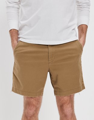 Мужские брюки American Eagle AE Flex 7" Lived-In Khaki Short — фото 6