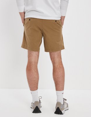 Мужские брюки American Eagle AE Flex 7" Lived-In Khaki Short — фото 2