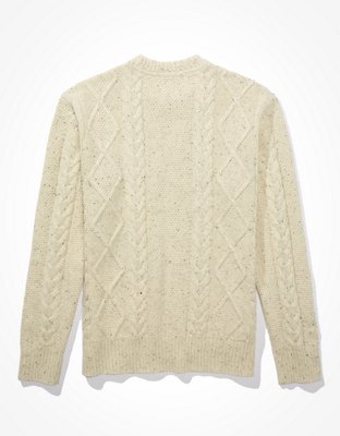 AE Super Soft Cable Knit Crew Neck Sweater