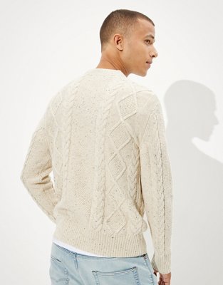 Мужские свитеры American Eagle AE Super Soft Cable Knit Crew Neck Sweater — фото 3