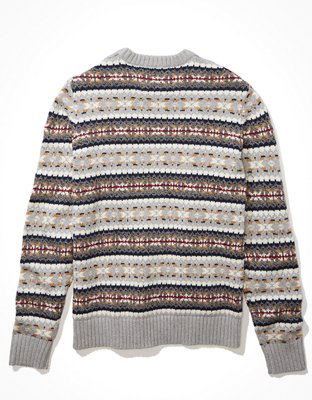 AE Super Soft Fairisle Crew Neck Sweater