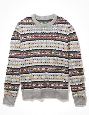 AE Super Soft Fairisle Crew Neck Sweater