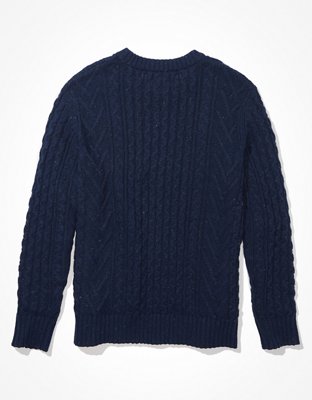 AE Super Soft Marled Crew Neck Sweater