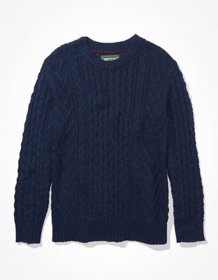 AE Super Soft Marled Crew Neck Sweater