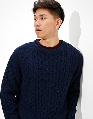 AE Super Soft Marled Crew Neck Sweater