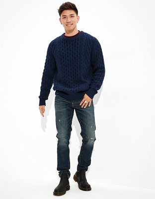 AE Super Soft Marled Crew Neck Sweater