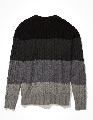 Мужские свитеры American Eagle AE Super Soft Color-Block Crew Neck Sweater — фото 4
