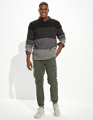 Мужские свитеры American Eagle AE Super Soft Color-Block Crew Neck Sweater — фото 2