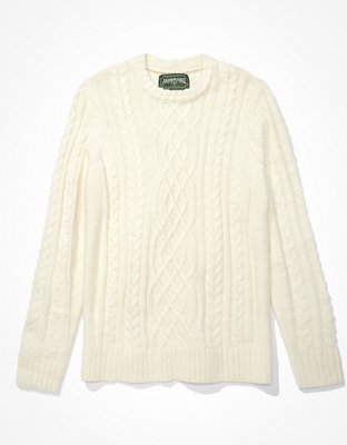 AE Super Soft Cable Knit Crew Neck Sweater