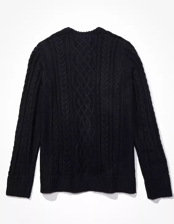 AE Super Soft Cable Knit Crew Neck Sweater