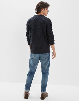 AE Super Soft Cable Knit Crew Neck Sweater