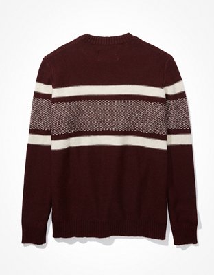 AE Super Soft Striped Crew Neck Sweater