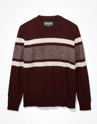 AE Super Soft Striped Crew Neck Sweater