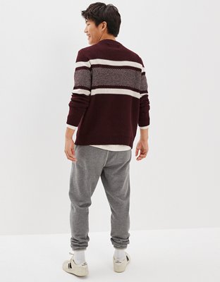 AE Super Soft Striped Crew Neck Sweater