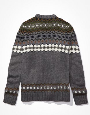 Мужские свитеры American Eagle AE Super Soft Fairisle Crew Neck Sweater — фото 4