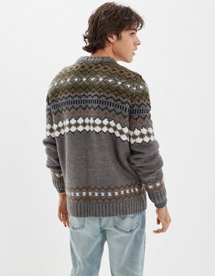 Мужские свитеры American Eagle AE Super Soft Fairisle Crew Neck Sweater — фото 2
