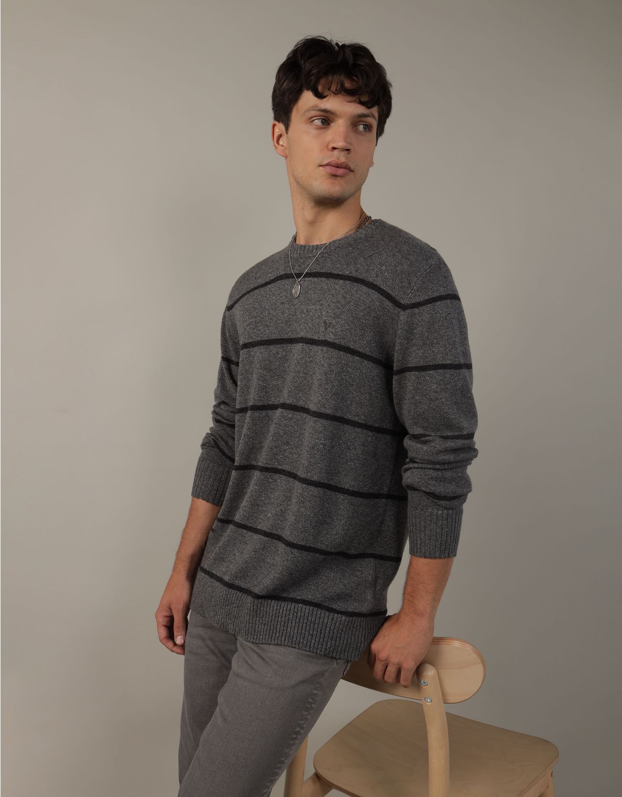 AE Striped Crewneck Sweater