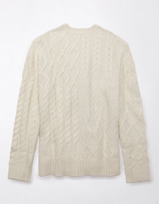 AE Cable Knit Crew Neck Sweater