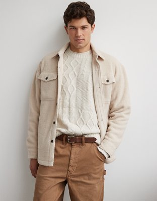 AE Cable Knit Crew Neck Sweater